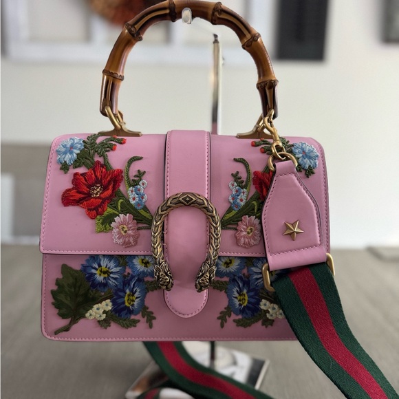 Gucci Dionysus (Medium) Embroidered Bamboo Top Handle - Picture 1 of 8